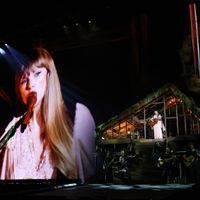 Taylor Swift performing on her Eras Tour at Allegiant Stadium in Las Vegas, Nevada