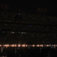 Taylor Swift performing on her Eras Tour at Nissan Stadium in Nasville, Tennessee