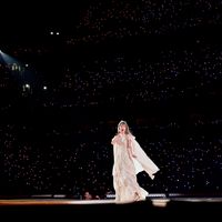 Taylor Swift performing on her Eras Tour at Lincoln Financial Field in Philadelphia, Pennsylvania