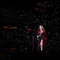 Taylor Swift performing on her Eras Tour at Lincoln Financial Field in Philadelphia, Pennsylvania