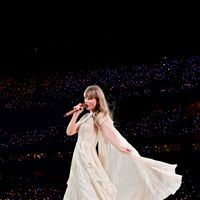 Taylor Swift performing on her Eras Tour at Lincoln Financial Field in Philadelphia, Pennsylvania