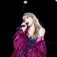 Taylor Swift performing on her Eras Tour at Gillette Stadium in Foxborough, Massachusetts