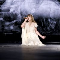 Taylor Swift performing on her Eras Tour at Paycor Stadium in Cincinnati, Ohio